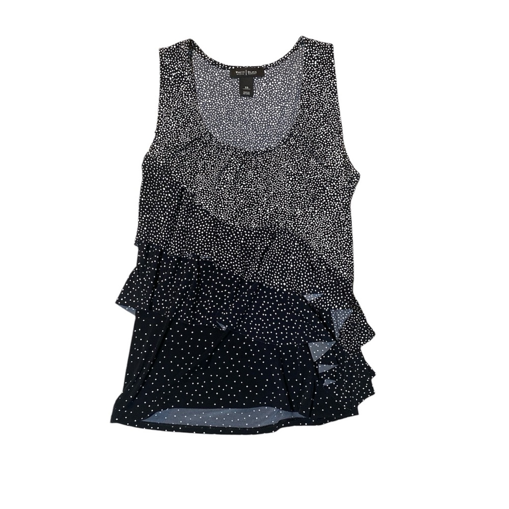 Black and white polka dot blouse